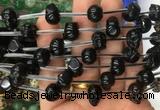 FGBS81 15 inches 10mm carved skull black obsidian beads wholesale