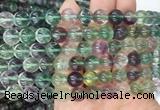 FLBS17 15 inches 10mm round fluorite gemstone beads wholesale