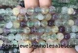 FLBS33 15 inches 8mm round colorful fluorite beads wholesale FLBS33 15 inches 8mm round colorful fluorite beads wholesale
