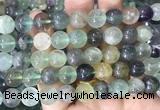 FLBS34 15 inches 10mm round colorful fluorite beads wholesale FLBS34 15 inches 10mm round colorful fluorite beads wholesale