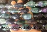 FLBS57 15 inches 12*16mm - 15*20mm faceted nuggets fluorite beads FLBS57 15 inches 12*16mm - 15*20mm faceted nuggets fluorite beads