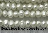 FWP02 14.5 inches 1.5mm - 1.8mm potato white freshwater pearl strands