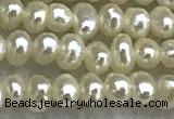 FWP04 14.5 inches 1.8mm - 2.1mm potato white freshwater pearl strands