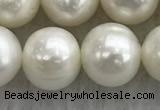 FWP103 15 inches 9mm - 10mm potato white freshwater pearl strands