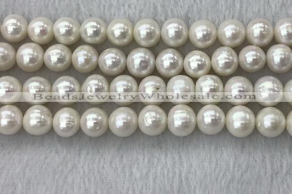 FWP118 15 inches 10mm - 11mm potato white freshwater pearl strands