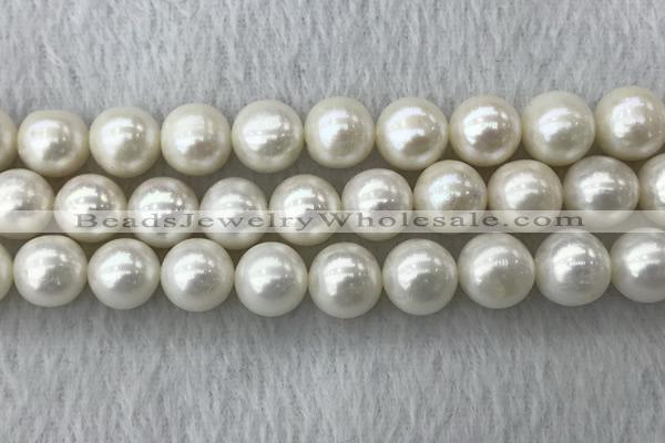 FWP126 15 inches 11mm - 12mm potato white freshwater pearl strands