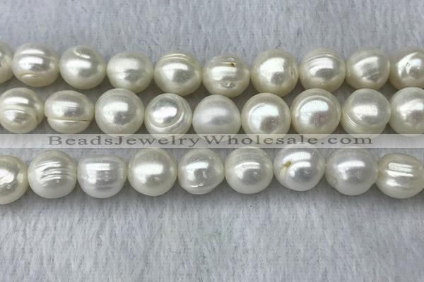 FWP131 15 inches 12mm - 13mm potato white freshwater pearl strands