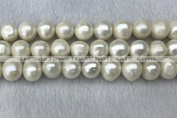 FWP132 15 inches 12mm - 13mm potato white freshwater pearl strands