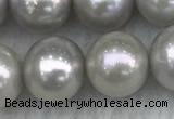 FWP143 15 inches 8mm - 9mm potato grey freshwater pearl strands