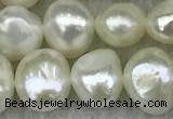 FWP241 15 inches 6mm - 7mm baroque white freshwater pearl strands