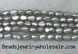 FWP276 15 inches 6mm - 7mm baroque grey freshwater pearl strands