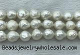 FWP361 15 inches 12mm - 13mm baroque freshwater nucleated pearl beads