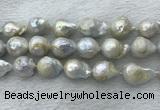 FWP362 15 inches 15mm - 18mm baroque freshwater nucleated pearl beads