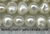 FWP40 14.5 inches 4mm - 5mm potato white freshwater pearl strands