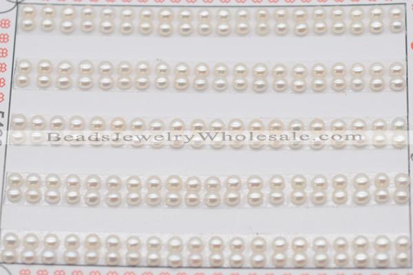 FWP450 half-drilled 3-3.5mm bread freshwater pearl beads