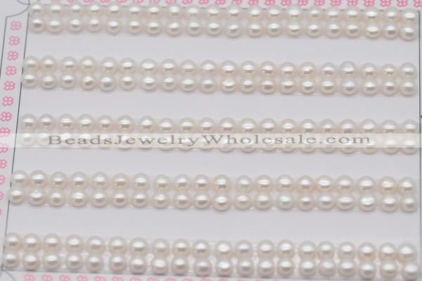 FWP451 half-drilled 3.5-4mm bread freshwater pearl beads