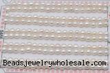 FWP453 half-drilled 4.5-5mm bread freshwater pearl beads