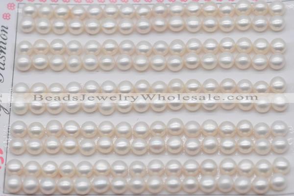 FWP454 half-drilled 5-5.5mm bread freshwater pearl beads