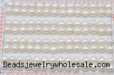 FWP456 half-drilled 6-6.5mm bread freshwater pearl beads