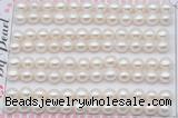 FWP458 half-drilled 7-7.5mm bread freshwater pearl beads