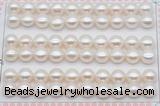 FWP461 half-drilled 8.5-9mm bread freshwater pearl beads