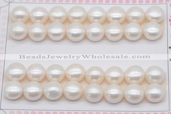 FWP465 half-drilled 10.5-11mm bread freshwater pearl beads