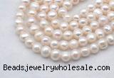 FWP483 14.5 inches 8mm - 9mm potato white freshwater pearl strands