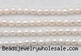 FWP486 14.5 inches 7mm - 8mm potato white freshwater pearl strands