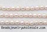 FWP488 14.5 inches 10mm - 11mm potato white freshwater pearl strands