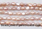 FWP498 14 inches 8mm - 9mm baroque lavender freshwater pearl strands