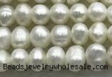 FWP51 14.5 inches 3mm - 4mm potato white freshwater pearl strands