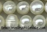 FWP56 15 inches 6mm - 7mm potato white freshwater pearl strands