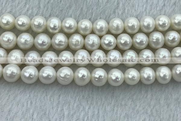 FWP86 15 inches 8mm - 9mm potato white freshwater pearl strands