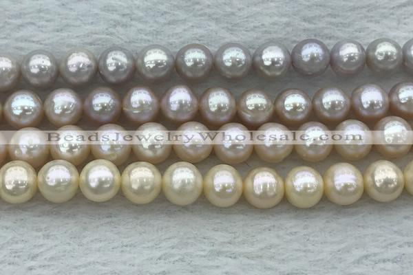 FWP94 15 inches 8mm - 9mm potato purple freshwater pearl strands