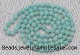 GMN103 Hand-knotted 6mm amazonite 108 beads mala necklaces