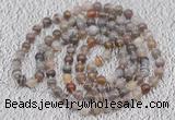 GMN108 Hand-knotted 6mm Botswana agate 108 beads mala necklaces