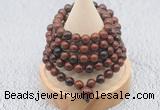 GMN1131 Hand-knotted 8mm, 10mm mahogany obsidian 108 beads mala necklaces