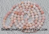 GMN119 Hand-knotted 6mm pink opal 108 beads mala necklaces