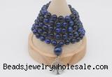 GMN1228 Hand-knotted 8mm, 10mm blue tiger eye 108 beads mala necklaces with charm