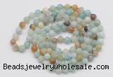 GMN124 Hand-knotted 6mm amazonite 108 beads mala necklaces