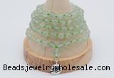 GMN1243 Hand-knotted 8mm, 10mm prehnite 108 beads mala necklaces with charm