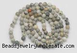 GMN127 Hand-knotted 6mm artistic jasper 108 beads mala necklaces