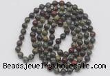 GMN131 Hand-knotted 6mm dragon blood jasper 108 beads mala necklaces