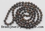 GMN140 Hand-knotted 6mm bronzite 108 beads mala necklaces