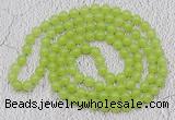 GMN15 Hand-knotted 8mm candy jade 108 beads mala necklaces