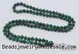 GMN1619 Hand-knotted 6mm green tiger eye 108 beads mala necklace with pendant