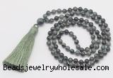 GMN272 Hand-knotted 6mm kambaba jasper 108 beads mala necklaces with tassel