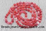 GMN416 Hand-knotted 8mm, 10mm banded agate 108 beads mala necklaces