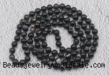 GMN420 Hand-knotted 8mm, 10mm black banded agate 108 beads mala necklaces