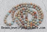 GMN455 Hand-knotted 8mm, 10mm serpentine jasper 108 beads mala necklaces